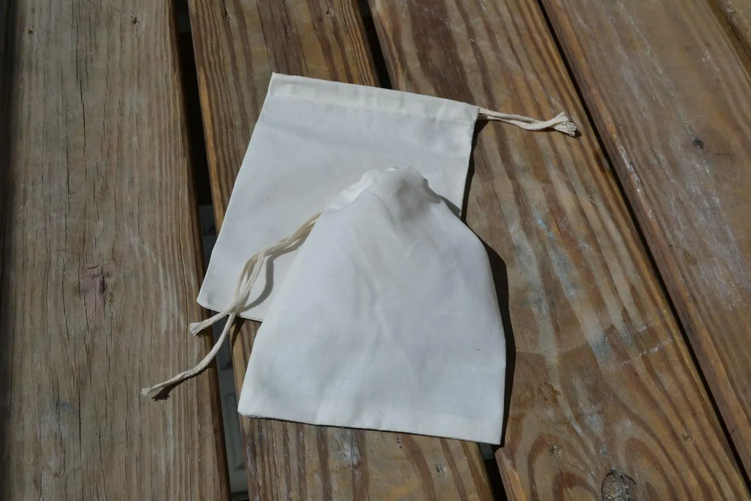 12"x16" Cotton Single Drawstring Muslin Bags (Natural Color)-50 Count Pack