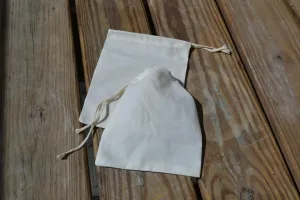 12"x16" Cotton Single Drawstring Muslin Bags (Natural Color)-50 Count Pack