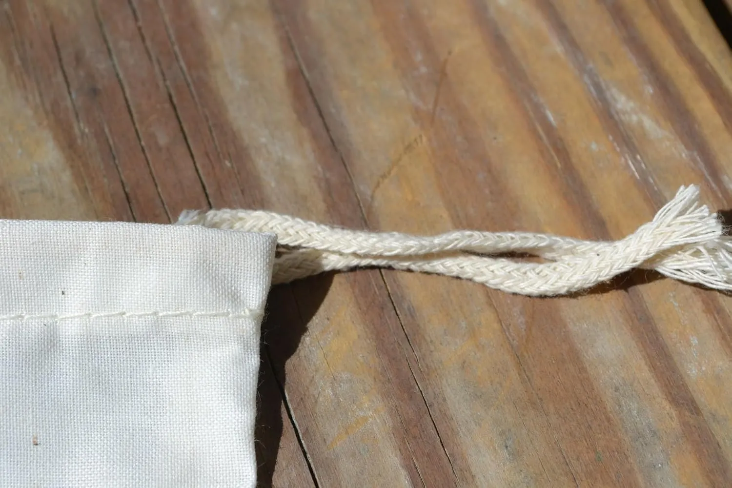 12"x16" Cotton Single Drawstring Muslin Bags (Natural Color)-50 Count Pack