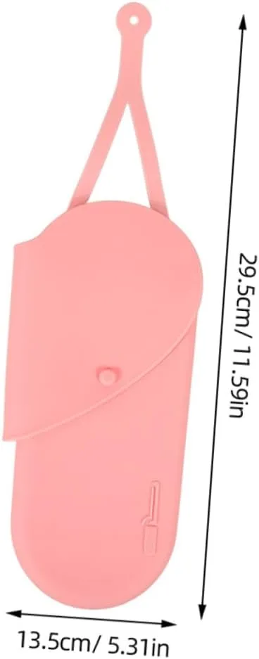 2pcs Hair Curling Iron Bag Soft Silicone Organizer Travel Storage Pouch Heat Insulated Hair Styling Tool Container