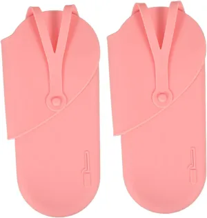 2pcs Hair Curling Iron Bag Soft Silicone Organizer Travel Storage Pouch Heat Insulated Hair Styling Tool Container