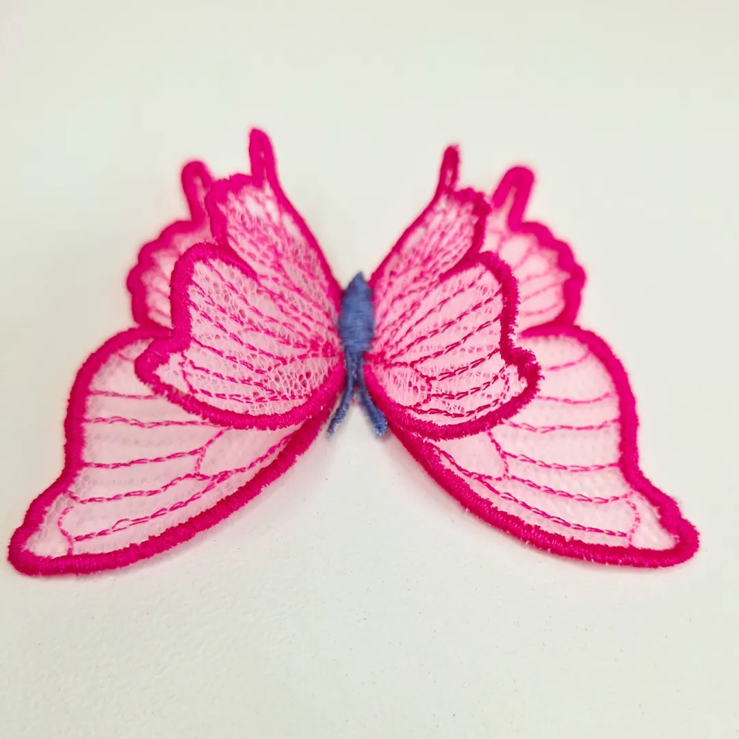 3D Freestanding Butterfly Machine Embroidery Design