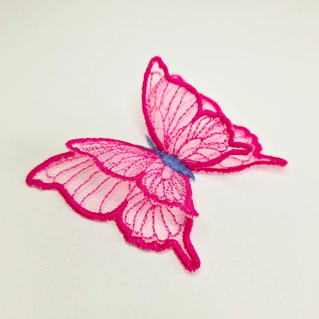 3D Freestanding Butterfly Machine Embroidery Design