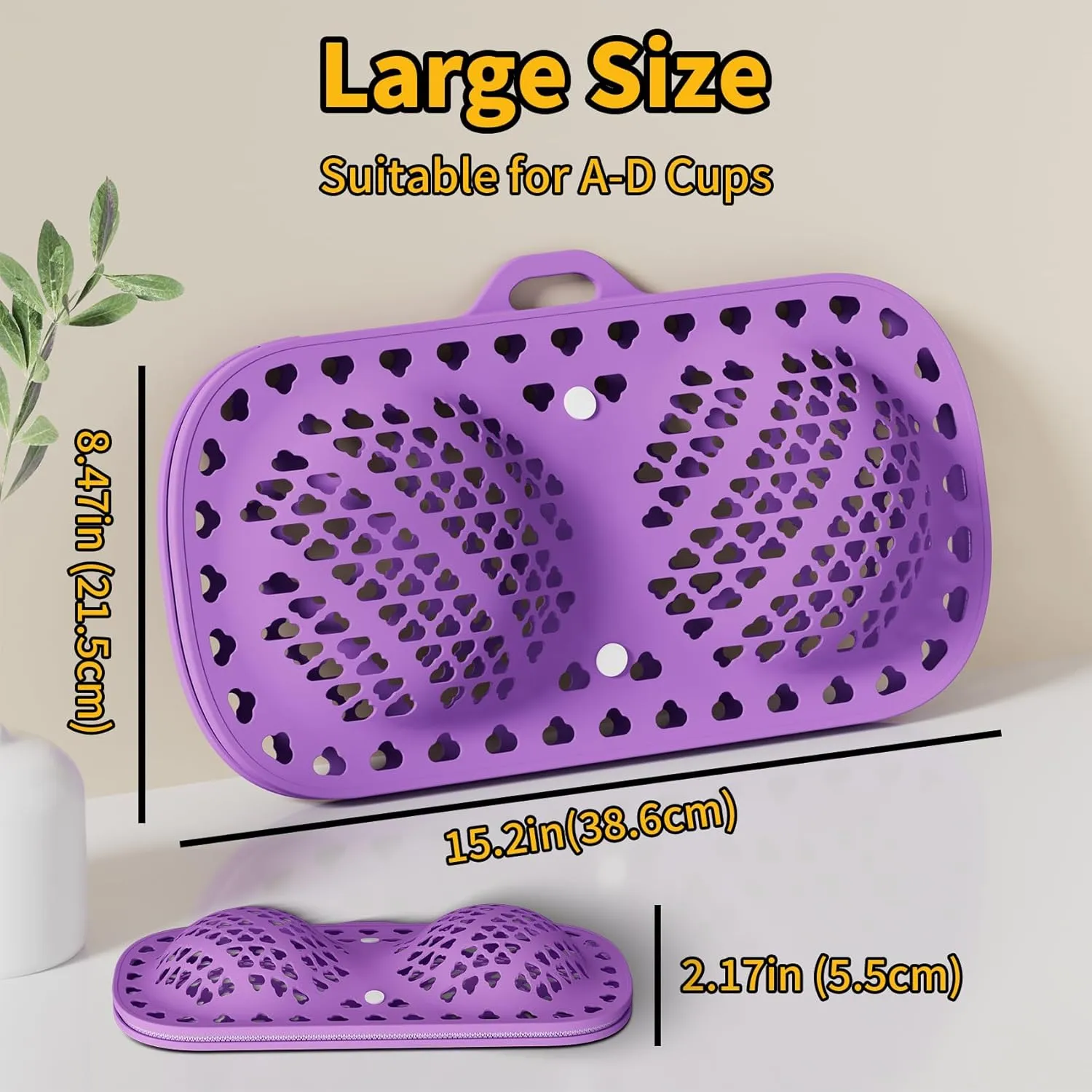 3PCS Bra Washing Bags for Laundry, Silicone Lingerie Bags for Washing Delicates Laundry Bag Set, Underwear Washing Bag Dryer Bra Protector With Zipper for Women Laundry Storage(32A to 38D Cups)