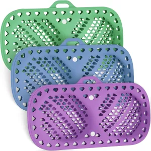 3PCS Bra Washing Bags for Laundry, Silicone Lingerie Bags for Washing Delicates Laundry Bag Set, Underwear Washing Bag Dryer Bra Protector With Zipper for Women Laundry Storage(32A to 38D Cups)