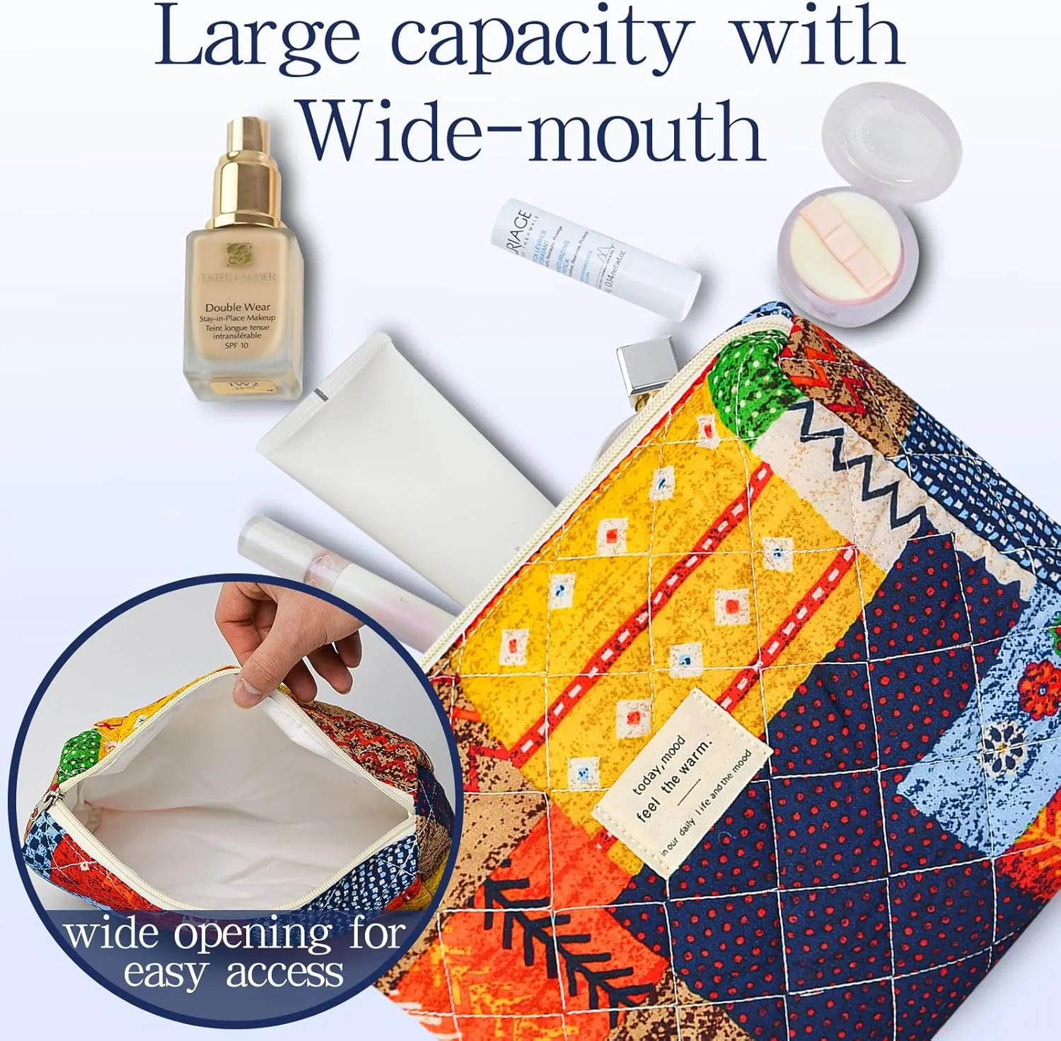 3Pcs Travel Makeup Bag, Travel Toiletry Bag for Women, Cosmetic Bags for Women Travel Set, Cute Makeup Bags, Quilted Cosmetic Bag, Women's Quilted Toiletry Bag Storage
