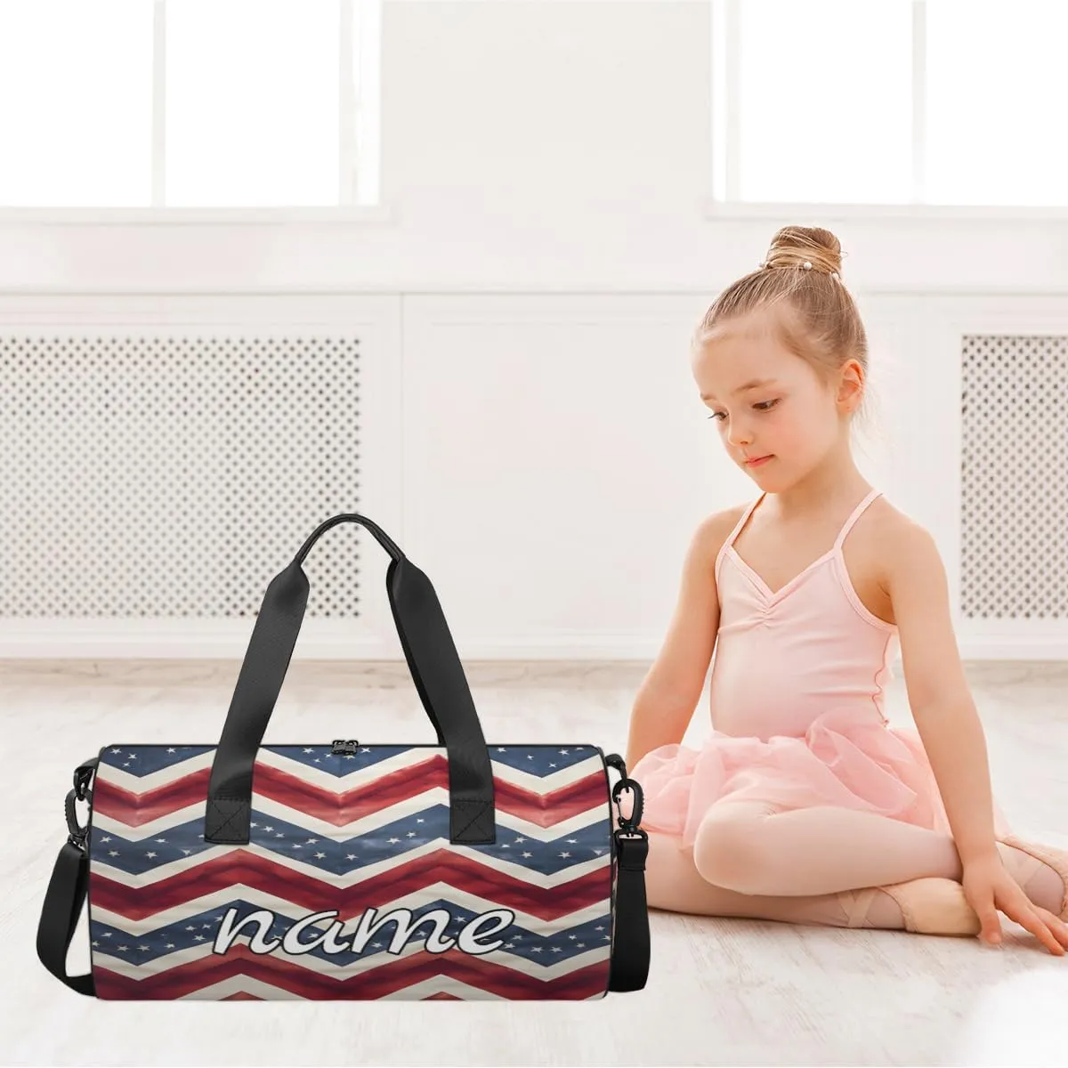 4th of July Memorial Day Custom Duffel Bags Weekender Bags Custom Sport Duffel Bag Carry on Overnight Weekender Bag