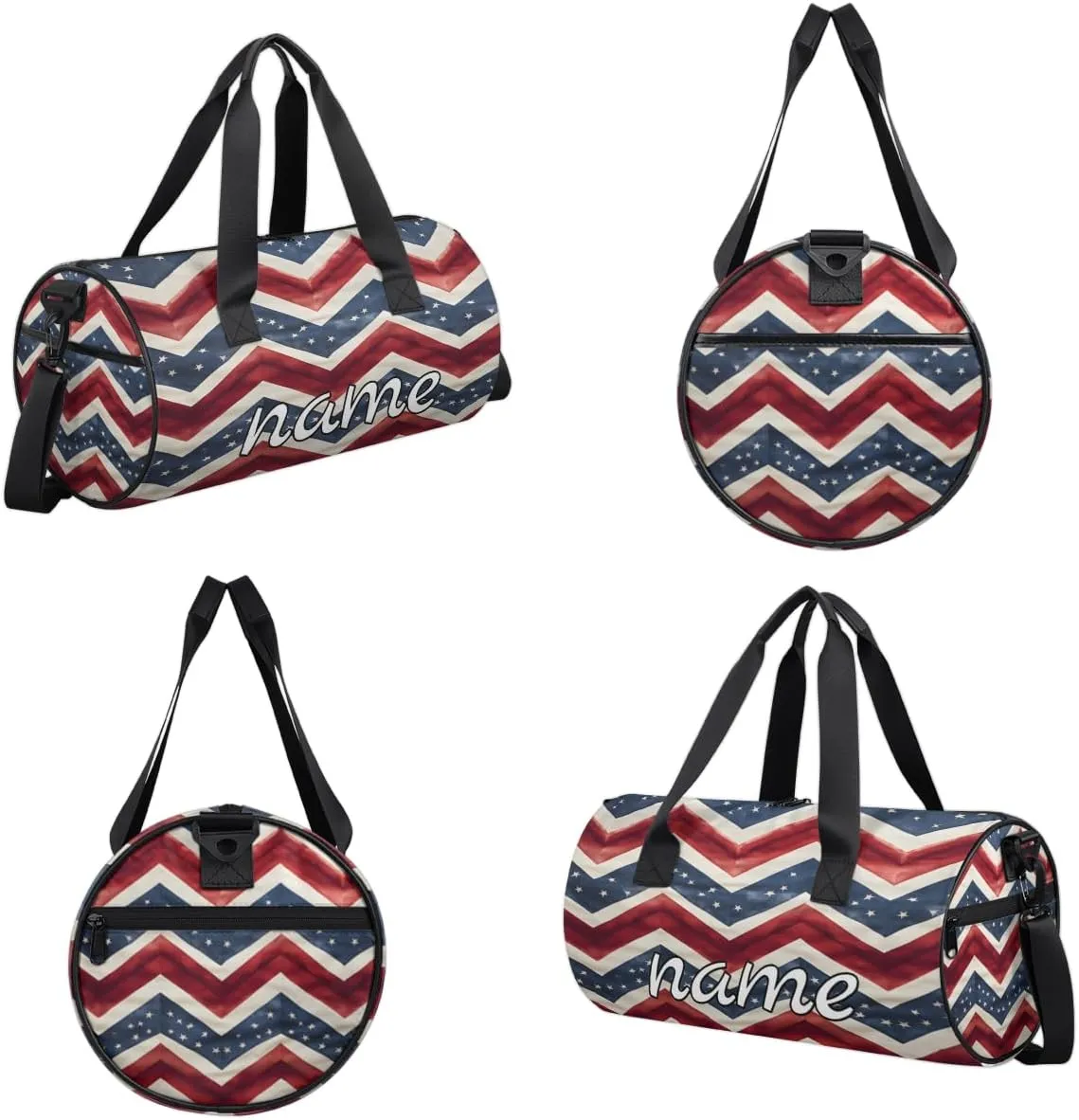 4th of July Memorial Day Custom Duffel Bags Weekender Bags Custom Sport Duffel Bag Carry on Overnight Weekender Bag
