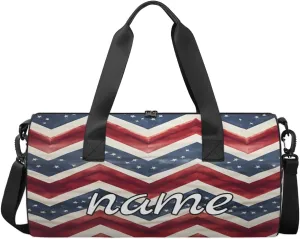 4th of July Memorial Day Custom Duffel Bags Weekender Bags Custom Sport Duffel Bag Carry on Overnight Weekender Bag