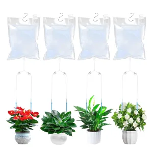 6.5L Extra Large Plant Drip Bag Automatic Drip Bag Adjustable Flow Watering System Device for Indoor and Outdoor Potted Plants (4 PCS)