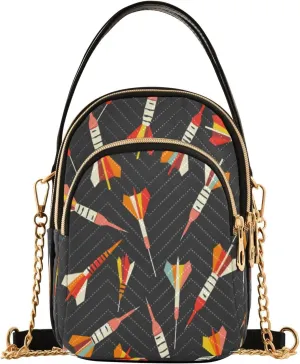 ALAZA Quilted Crossbody Bags for Women,Darts Women's Crossbody Handbags Small Travel Purses Phone Bag