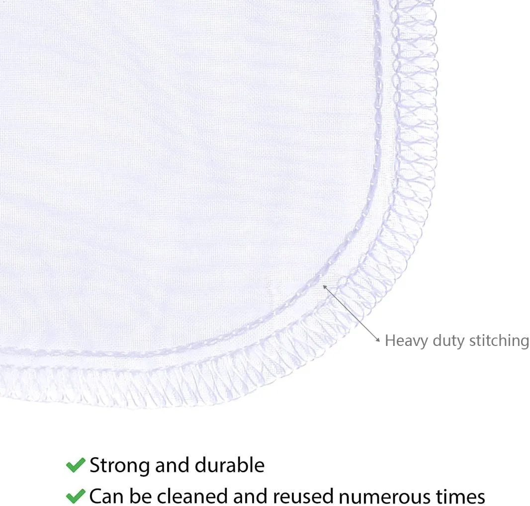 ALEGI Media Filter Bag Aquarium Extra Fine,Reusable 180 Micron Drawstring Mesh Filter Bags for Very Fine Resins Filter (10"*3.9" (6 Pack))