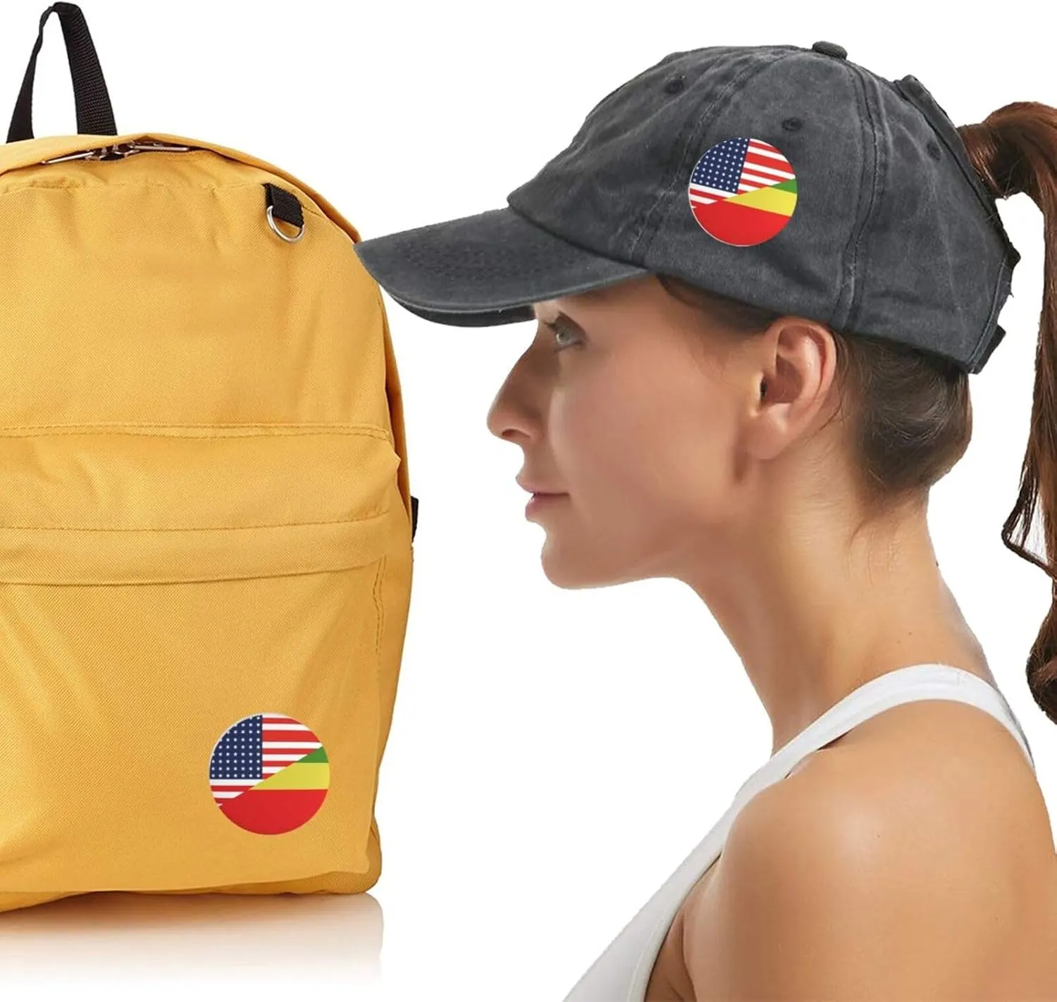American Ethiopian Flag Express Your Unique Style with Our Fashionable Round Badges