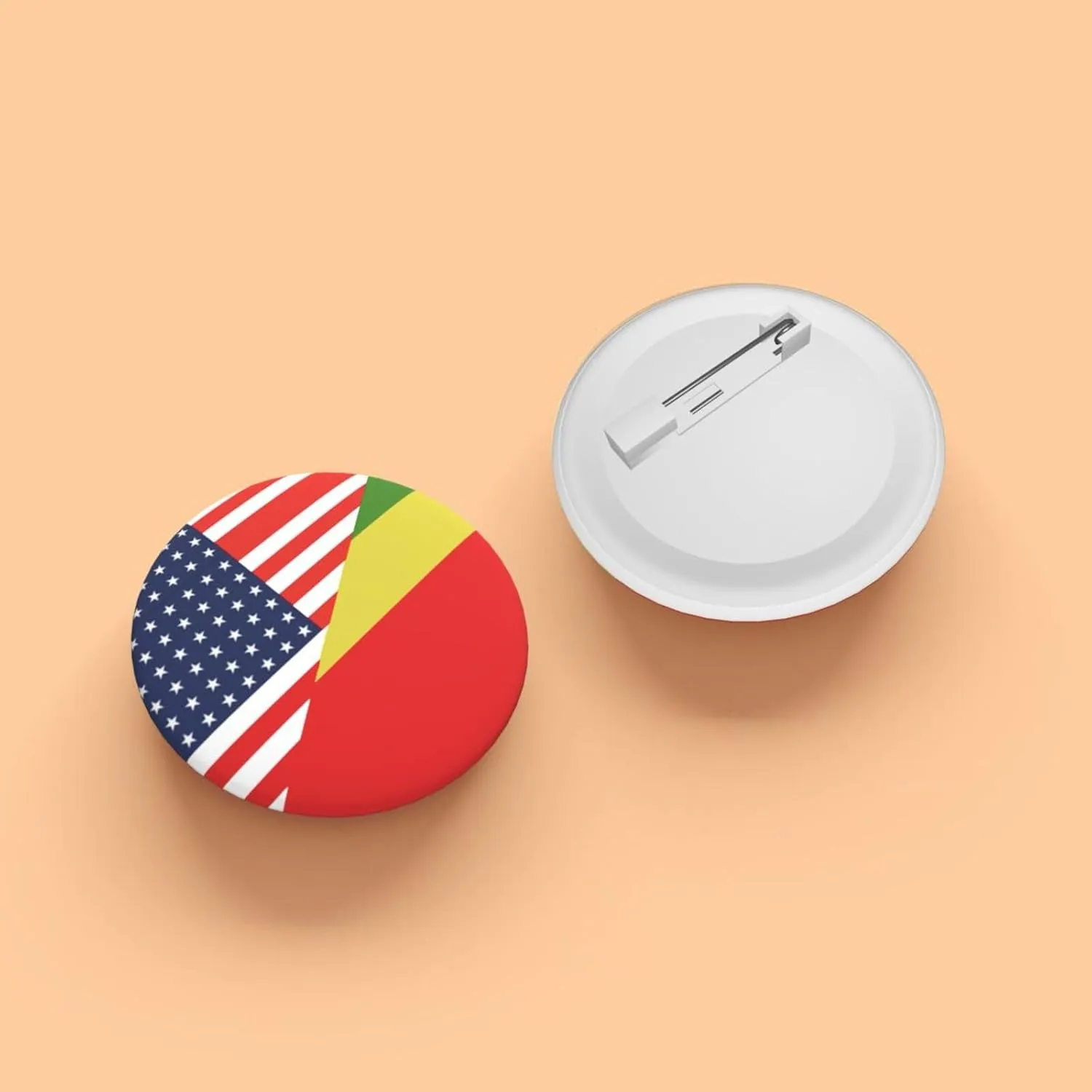 American Ethiopian Flag Express Your Unique Style with Our Fashionable Round Badges