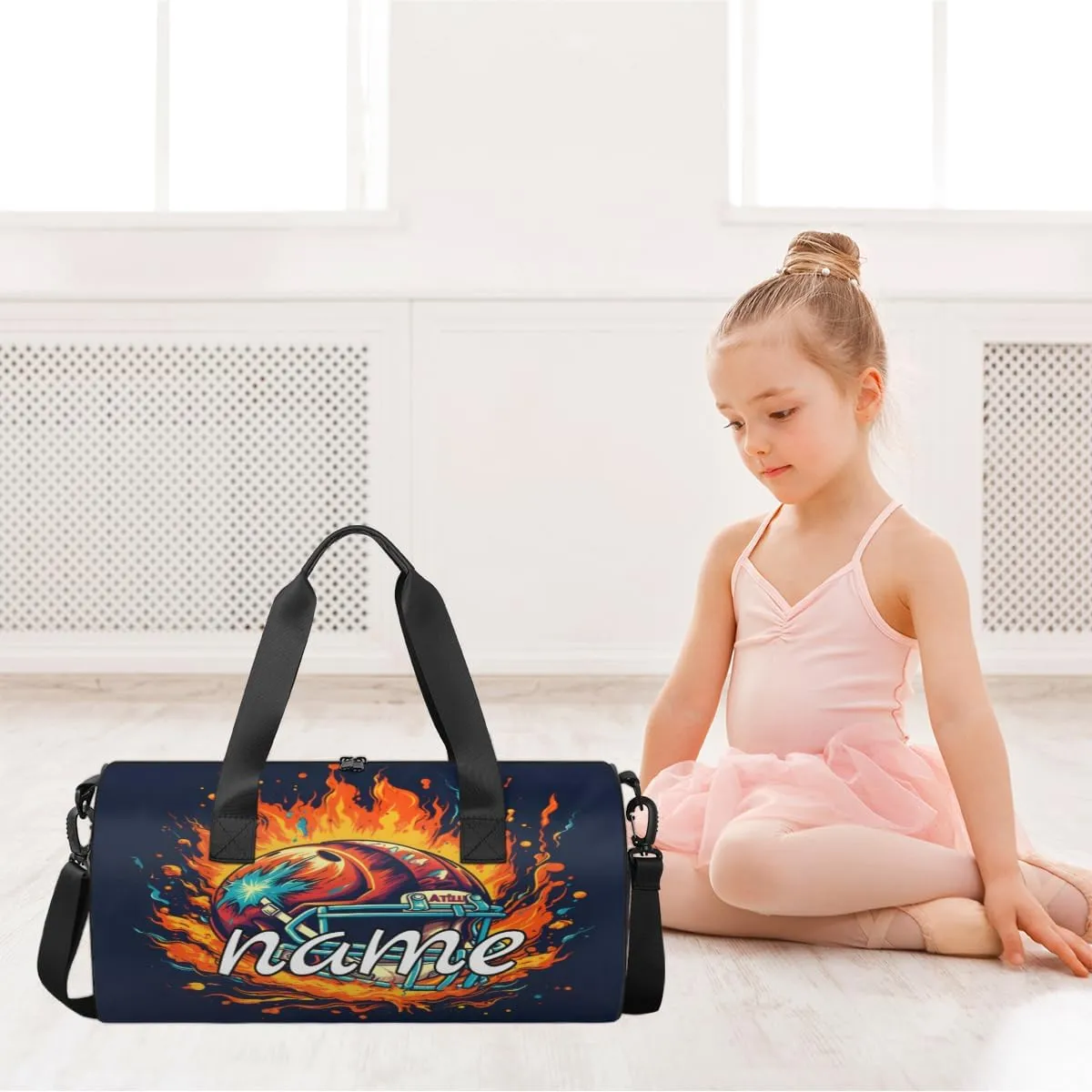 American Football Helmet Custom Duffel Bags Weekender Bags Custom Sport Duffel Bag Carry on Overnight Weekender Bag