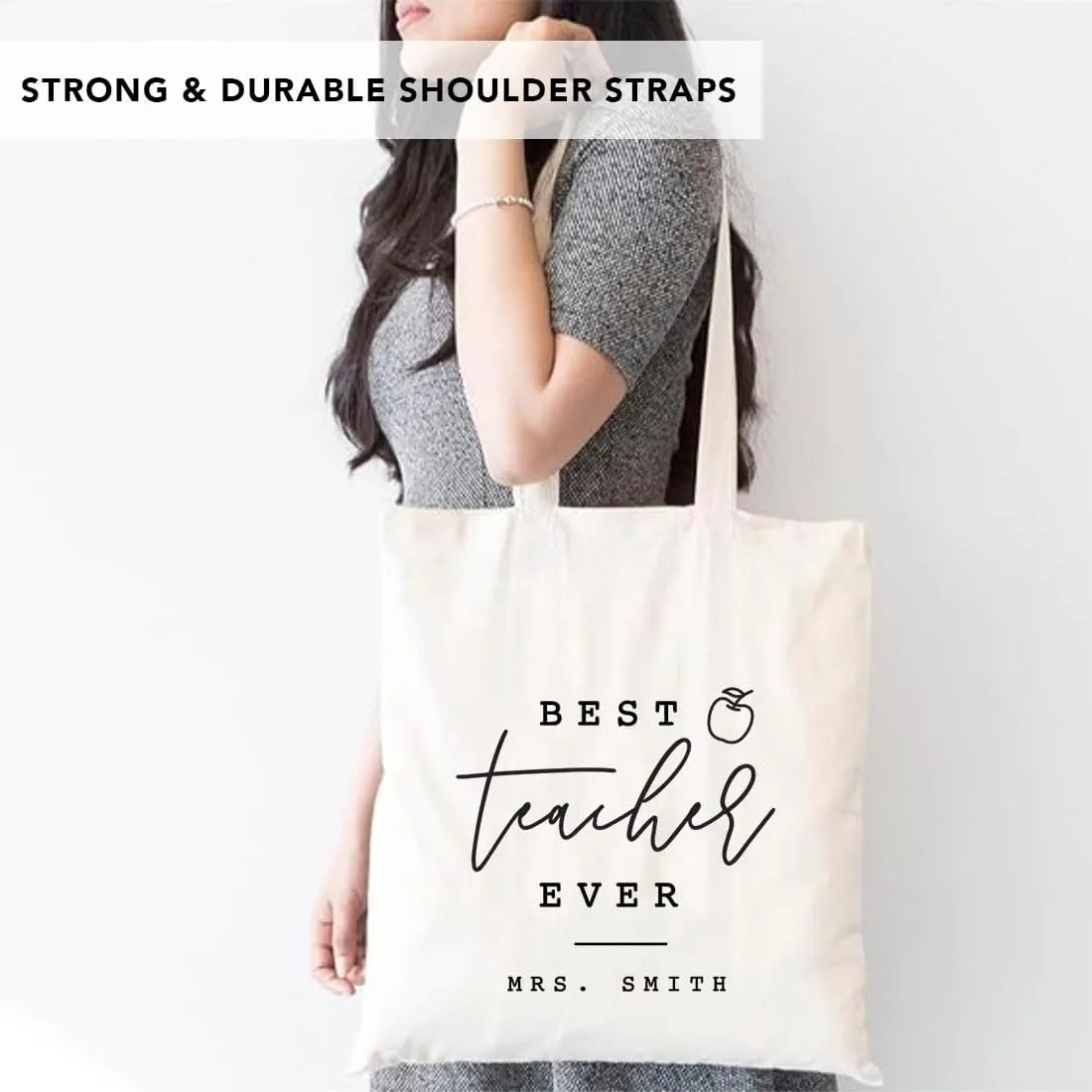 Andaz Press 15" x 15.75" Tote Bags - Best Teacher Gifts for Women