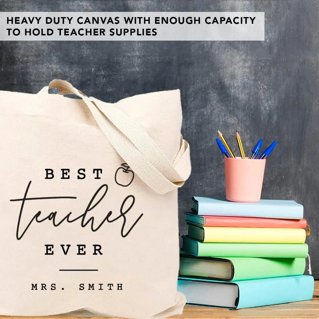 Andaz Press 15" x 15.75" Tote Bags - Best Teacher Gifts for Women