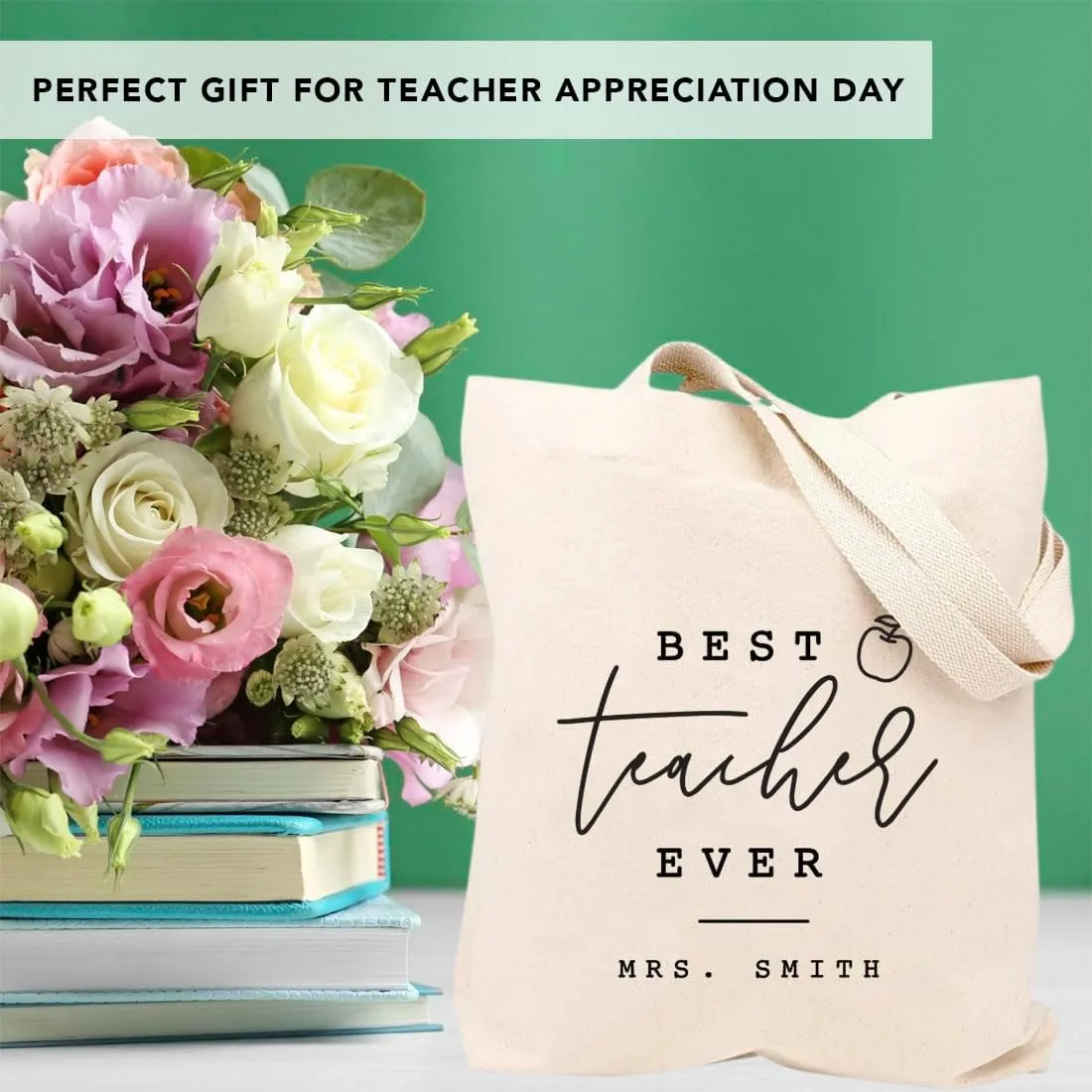 Andaz Press 15" x 15.75" Tote Bags - Best Teacher Gifts for Women