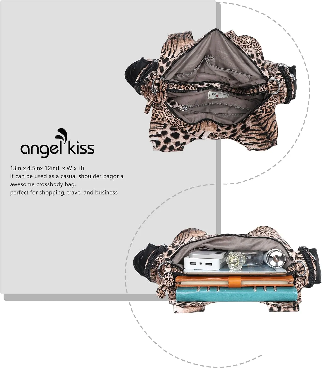 Angel Kiss Purses for Women Soft PU Leather Large Hobo Bags for Women Shoulder Bag