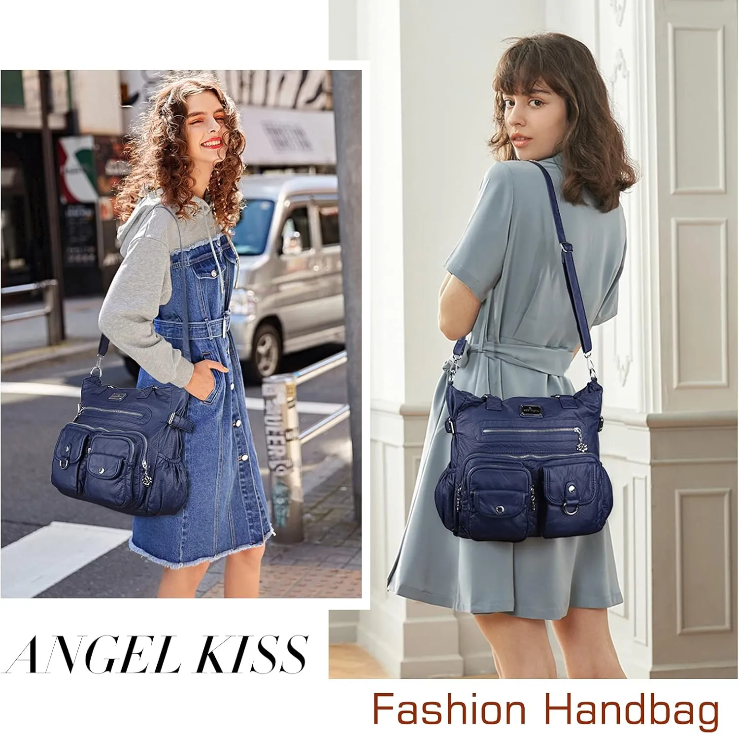 Angelkiss Purses and Handbag for Women Soft Leather Hobo Bags Satchel Shoulder Bags Ladies Tote Crossbody Bag
