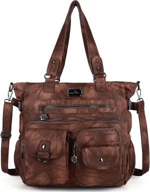 Angelkiss Purses and Handbag for Women Soft Leather Hobo Bags Satchel Shoulder Bags Ladies Tote Crossbody Bag