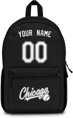 ANTKING Chicago Backpack Travel Bags Custom Name Number for Men Women Youth Gift