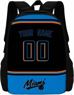 ANTKING Miami Backpack School Bags Custom Name Number for Men Youth Boy Gift