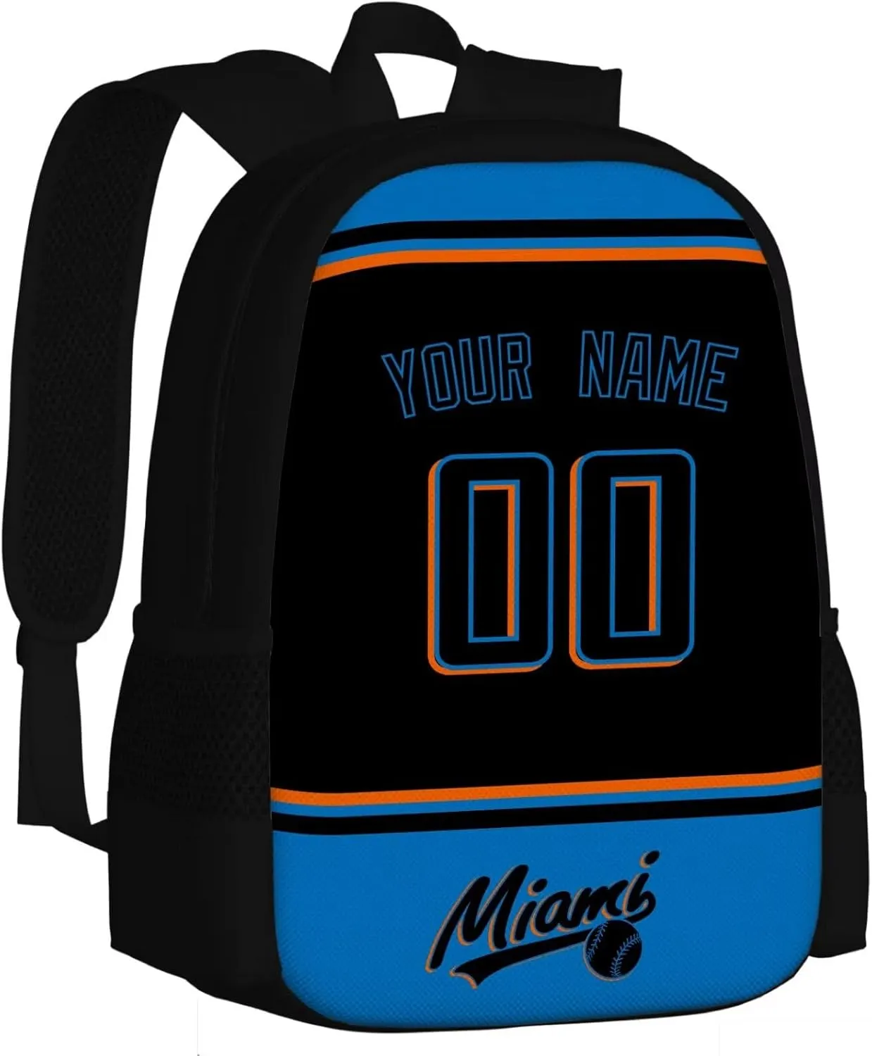 ANTKING Miami Backpack School Bags Custom Name Number for Men Youth Boy Gift