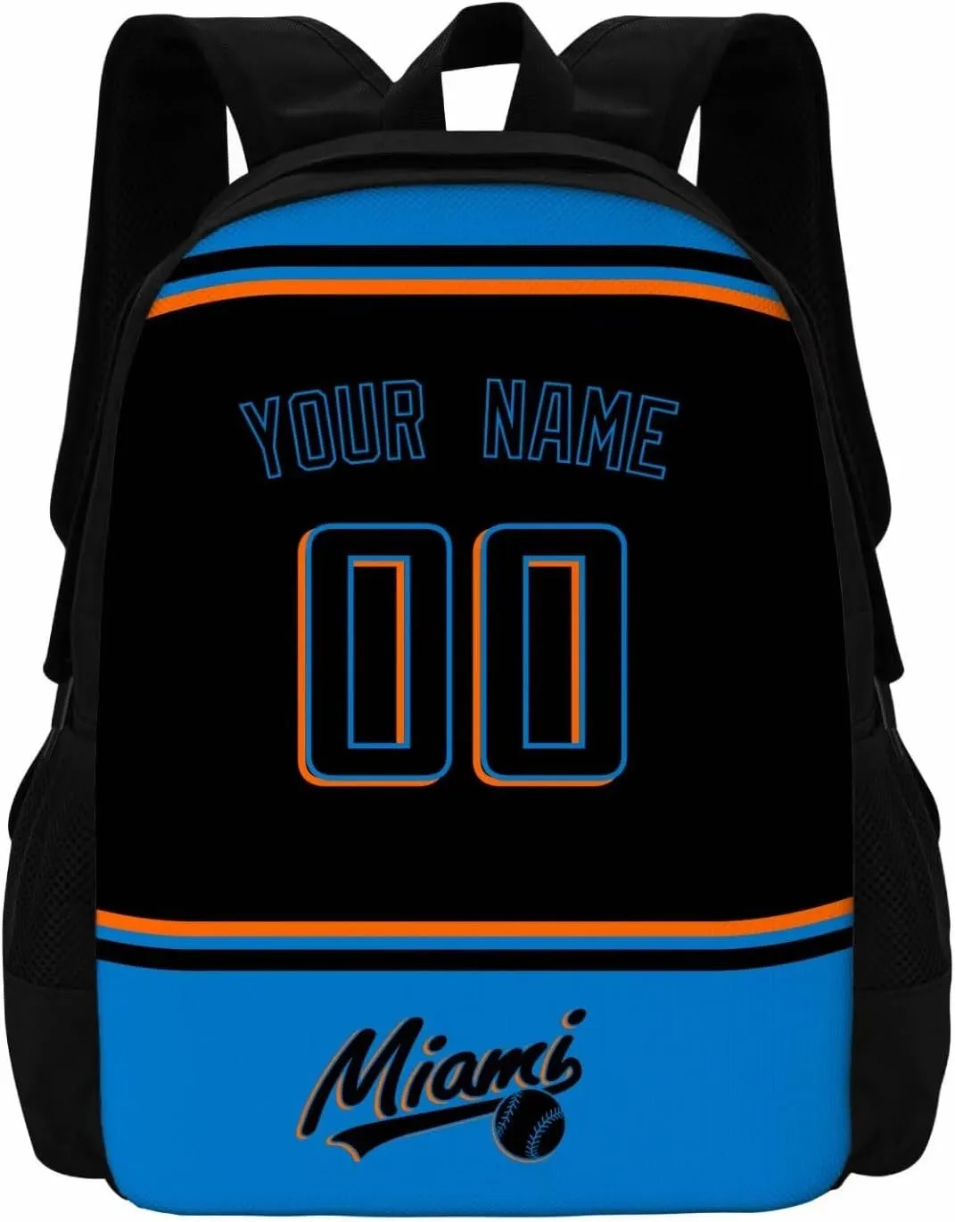ANTKING Miami Backpack School Bags Custom Name Number for Men Youth Boy Gift