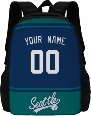 ANTKING Seattle Backpack School Bags Custom Name Number for Men Youth Boy Gift