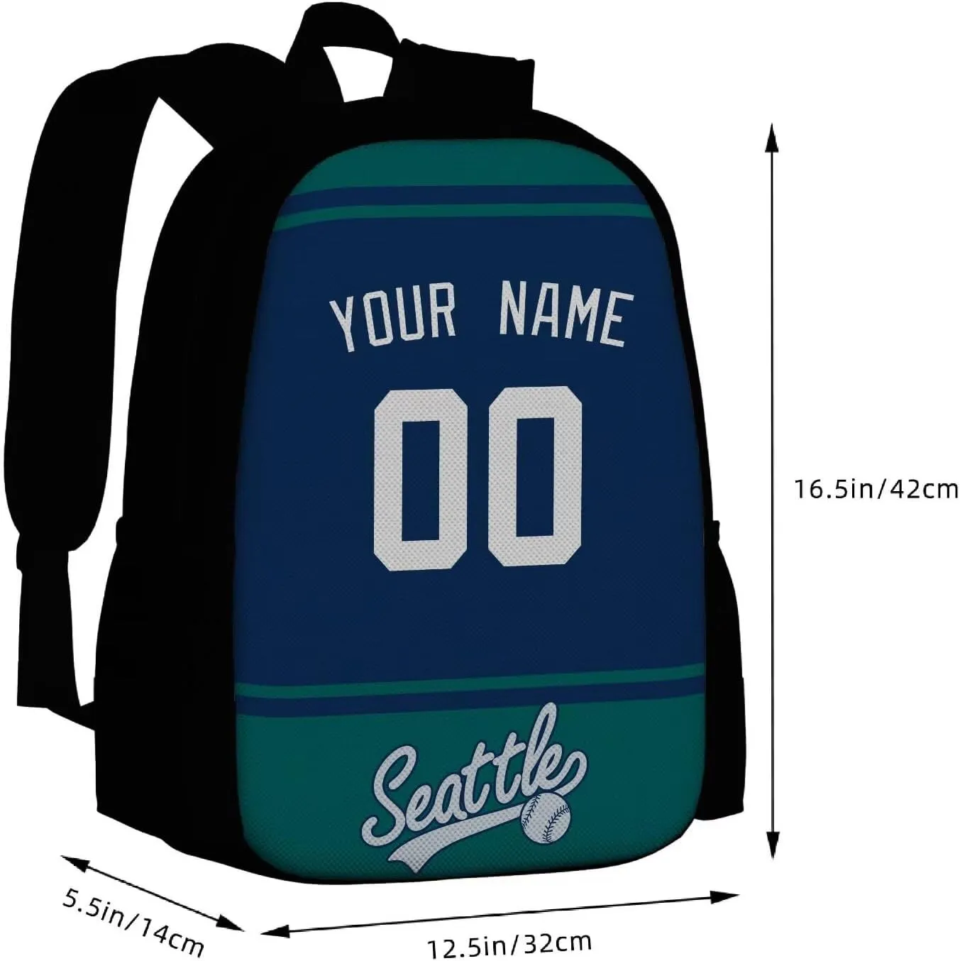 ANTKING Seattle Backpack School Bags Custom Name Number for Men Youth Boy Gift