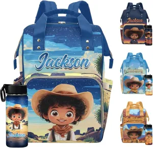 Artsadd Customized Large Capacity Diaper Bags, Custom Prince Diaper Bags Personalized Backpack Daycare Bag Mommy Maternity Shoulder Bag Casual Daypack