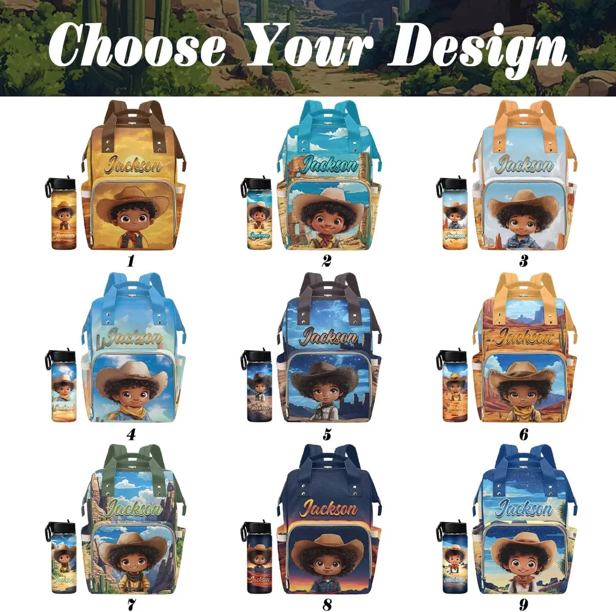 Artsadd Customized Large Capacity Diaper Bags, Custom Prince Diaper Bags Personalized Backpack Daycare Bag Mommy Maternity Shoulder Bag Casual Daypack