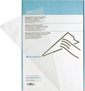 Ateco Soft Disposable Decorating Bags, 18-Inch, Pack of 200, Made in USA