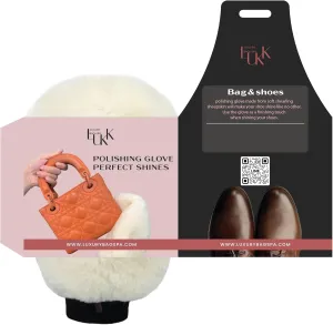 Authentic Lambswool Polishing Gloves 5.9x3.9 Inch - Ultra Soft Sheepskin Polishing Gloves Soft, Thick & Fluffy for Wash Mitt - Leather Bags, Shoes, Genuine & Faux Leather