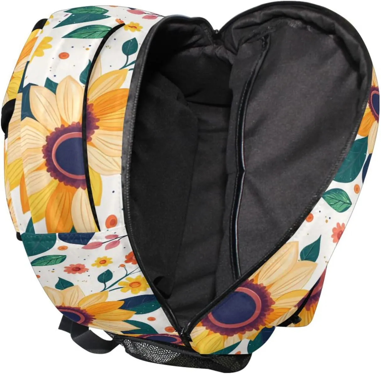 Backpack for Men and Women Fashion Diaper Bag Backpack with Chest Strap for Business Work College Travel Trip Parents' Day Beautiful Sunflower