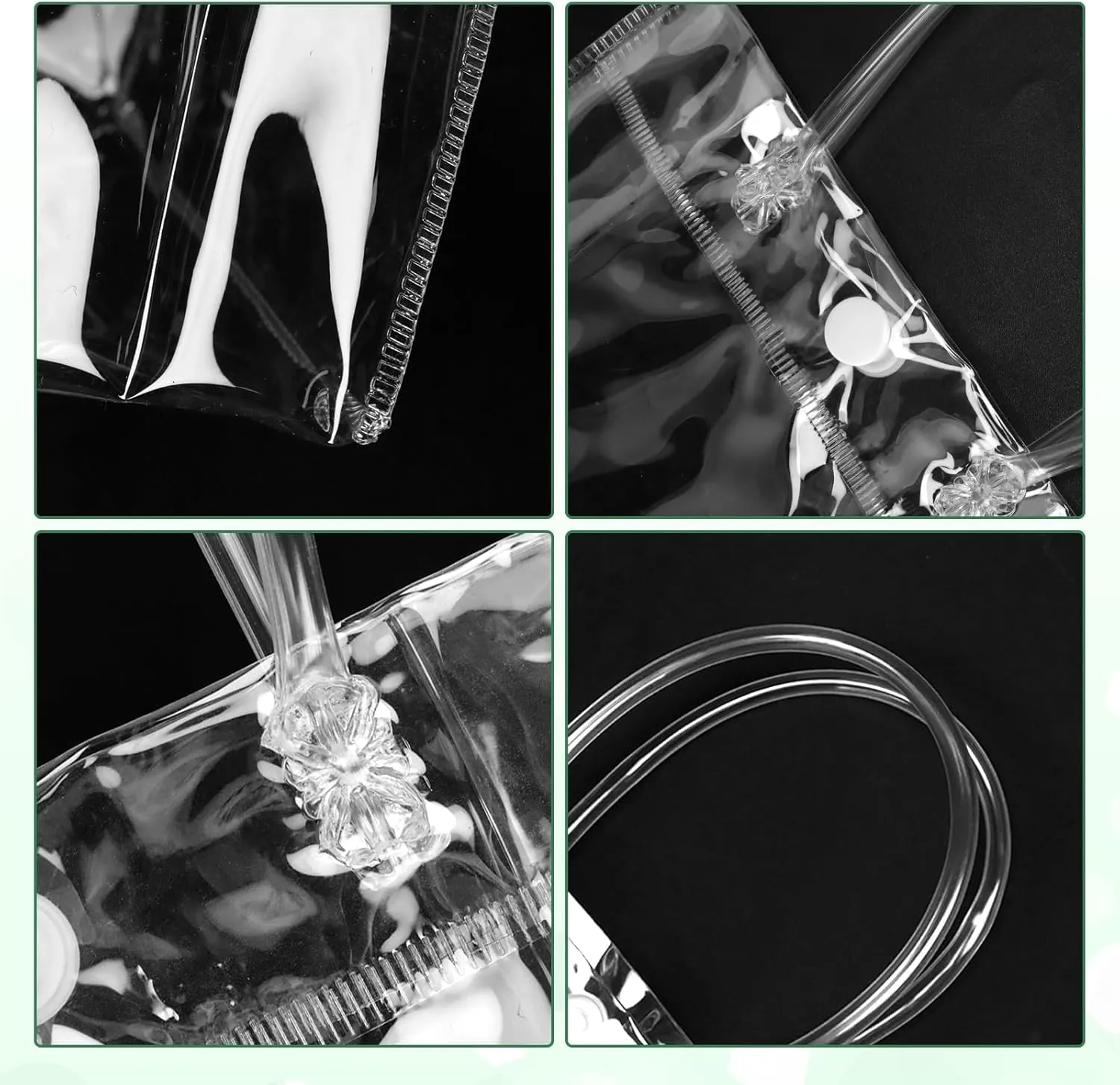 BadenBach 24 PCS Small Clear Gift Bags with Handle,5.1" x 7.5" x 2.8",Cute Transparent Plastic Gift Wrap Bags Reusable Clear Party Favor Goodie Bag for Boutique Wedding Birthday Party Mother's Day