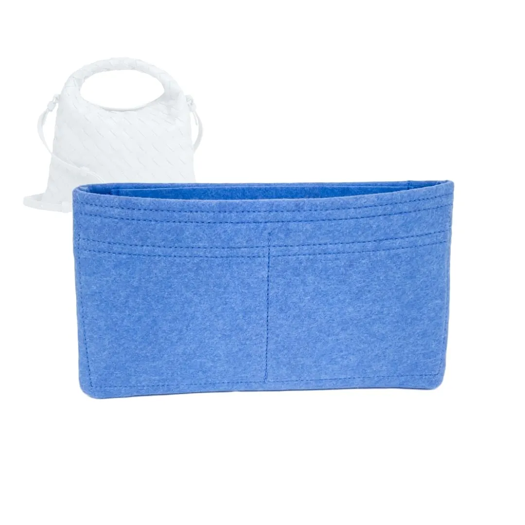 Bag Organizer for Bottega Veneta Mini Hop - Premium Felt Purse Handbag Insert Liner Shaper (Handmade) Soft Structure Support (25 Color Options)