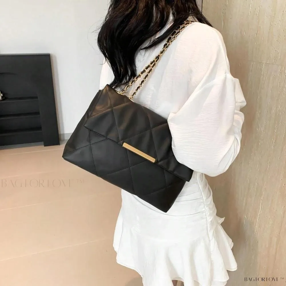 BagForLove - Delicate Shoulder Bag with Rhombus Accents