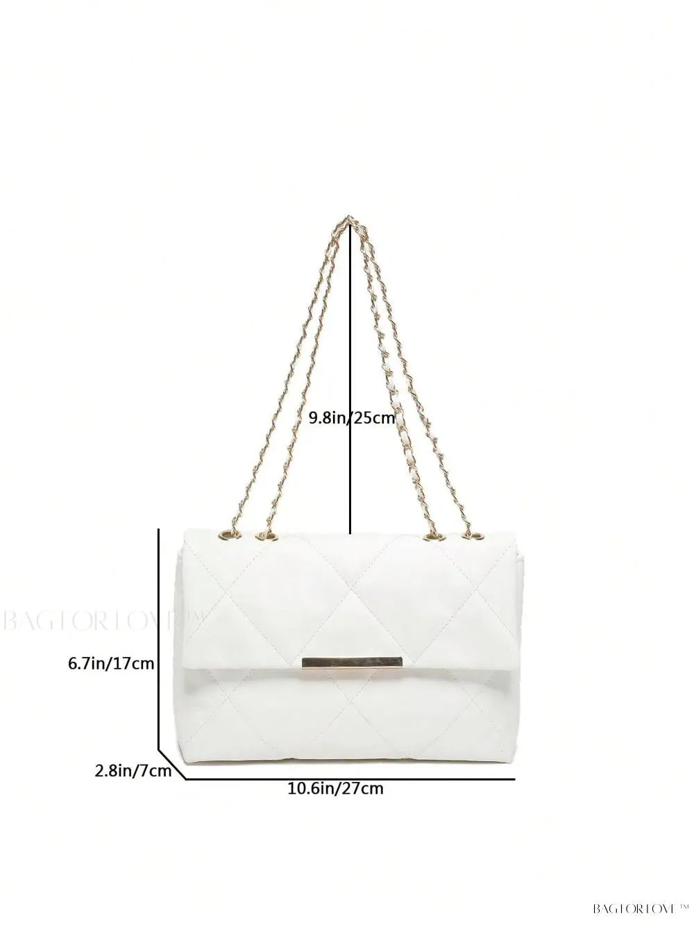 BagForLove - Delicate Shoulder Bag with Rhombus Accents