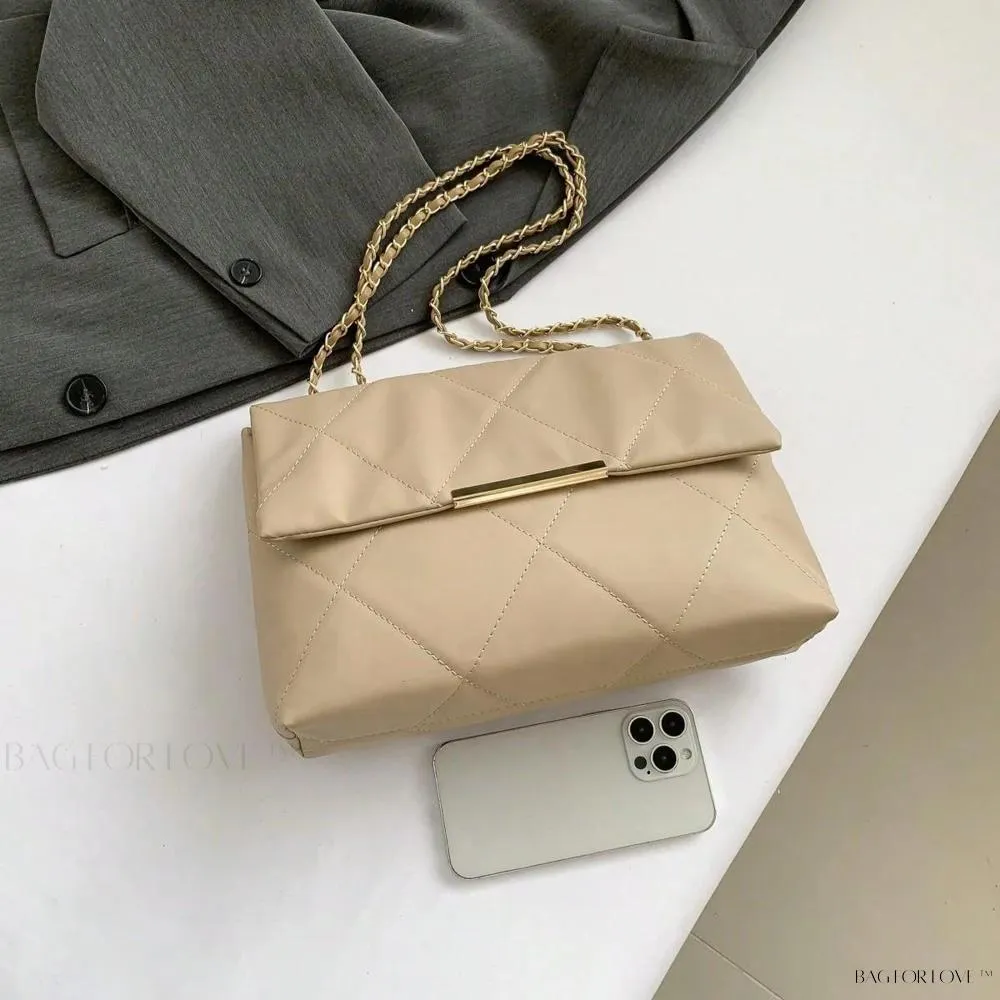 BagForLove - Delicate Shoulder Bag with Rhombus Accents