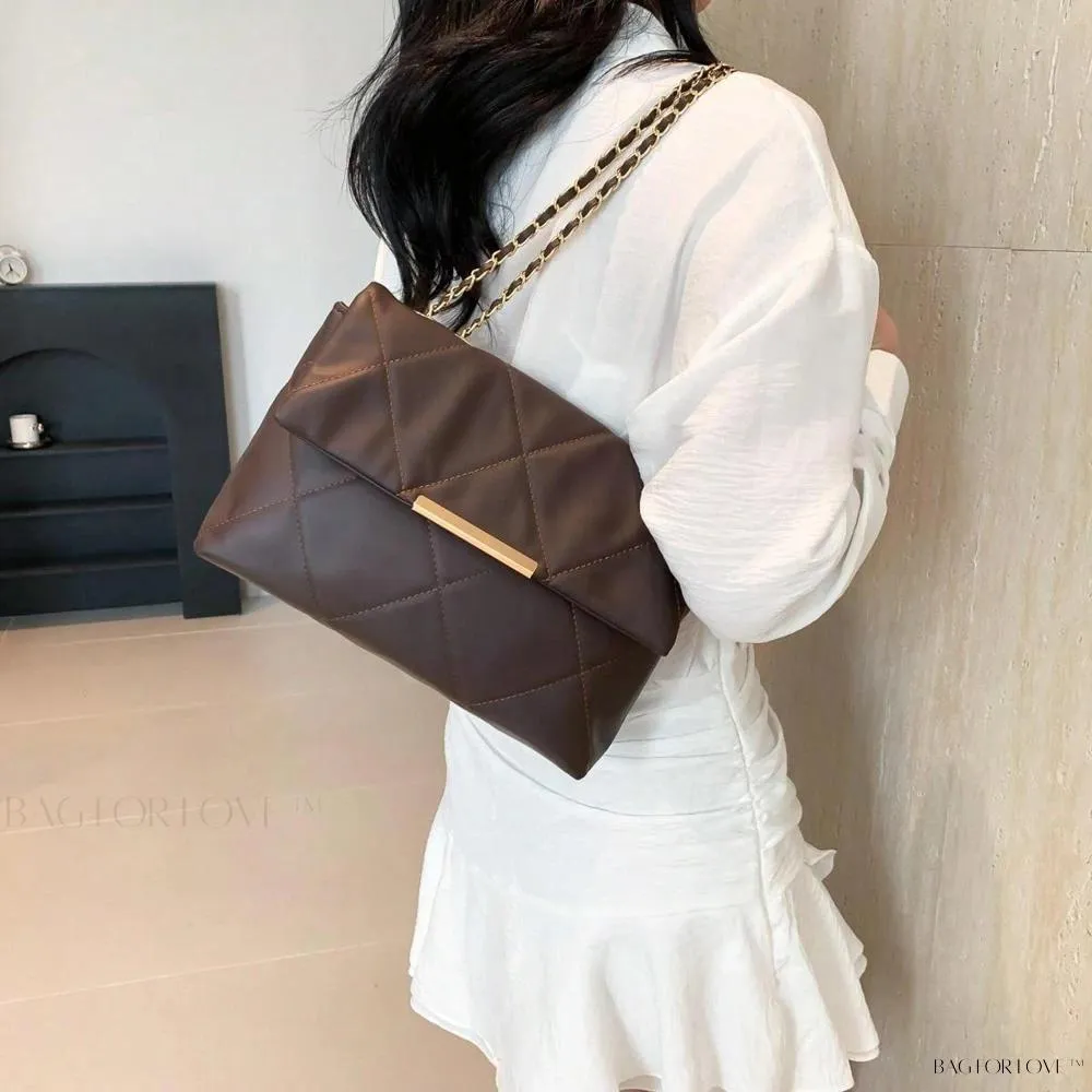 BagForLove - Delicate Shoulder Bag with Rhombus Accents