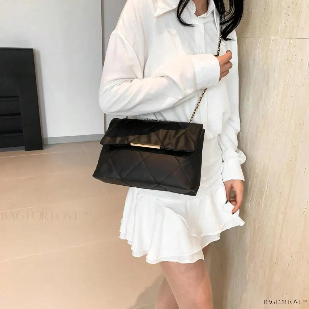 BagForLove - Delicate Shoulder Bag with Rhombus Accents