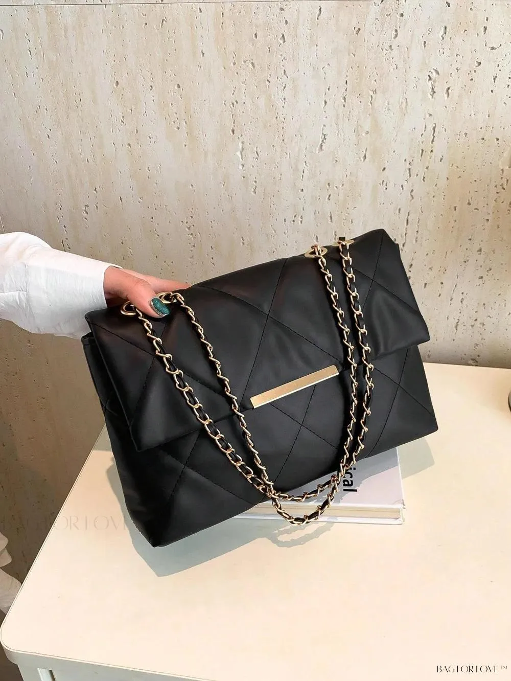 BagForLove - Delicate Shoulder Bag with Rhombus Accents