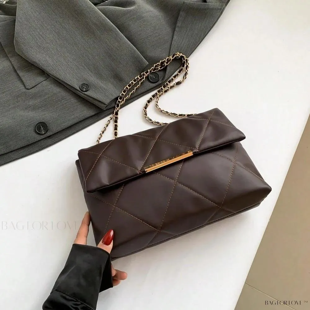 BagForLove - Delicate Shoulder Bag with Rhombus Accents