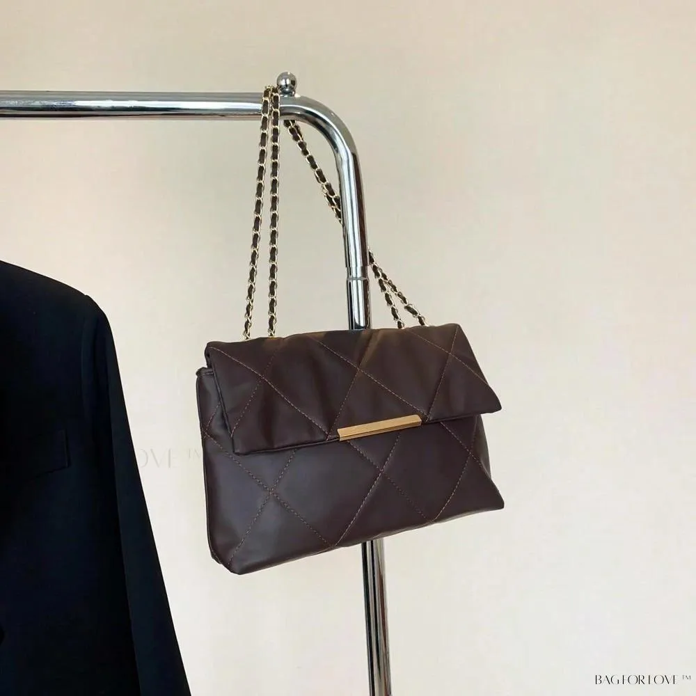 BagForLove - Delicate Shoulder Bag with Rhombus Accents