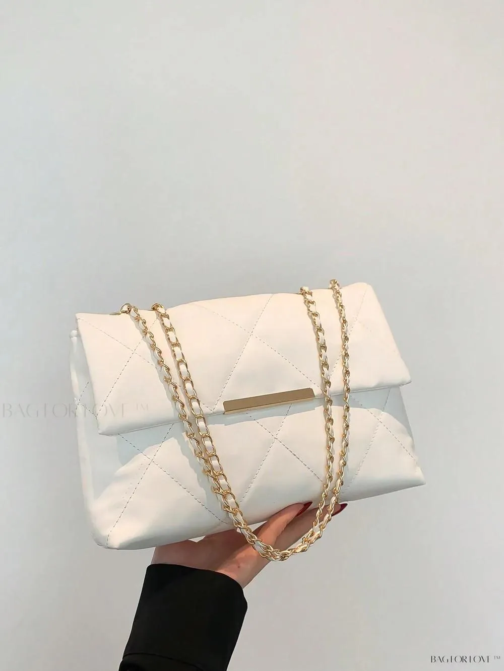 BagForLove - Delicate Shoulder Bag with Rhombus Accents