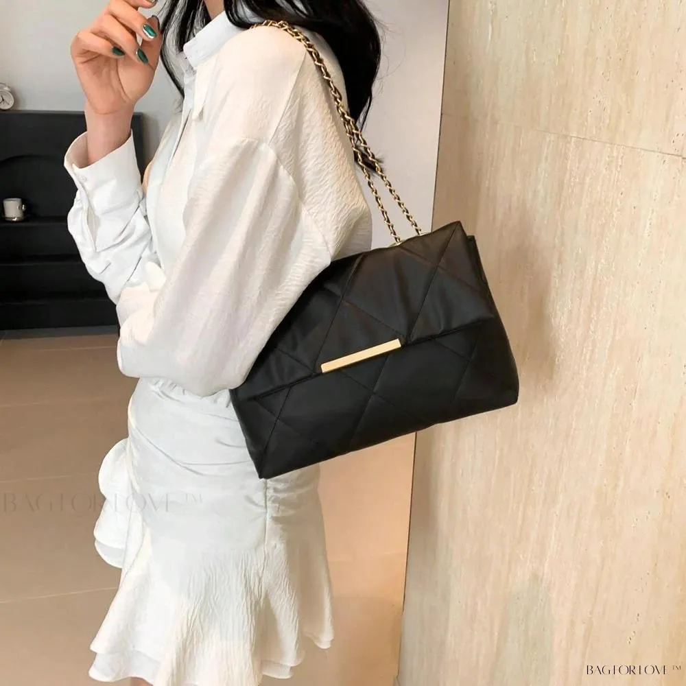 BagForLove - Delicate Shoulder Bag with Rhombus Accents