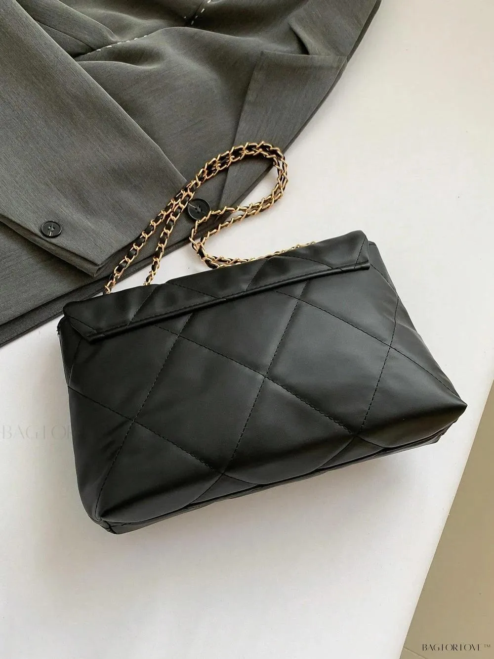 BagForLove - Delicate Shoulder Bag with Rhombus Accents