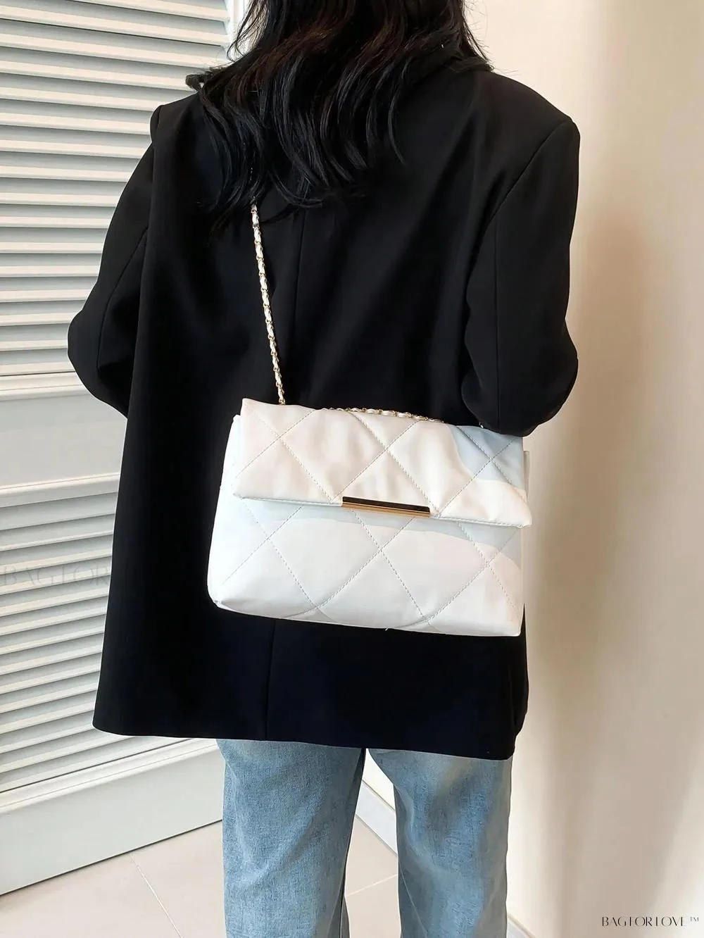 BagForLove - Delicate Shoulder Bag with Rhombus Accents